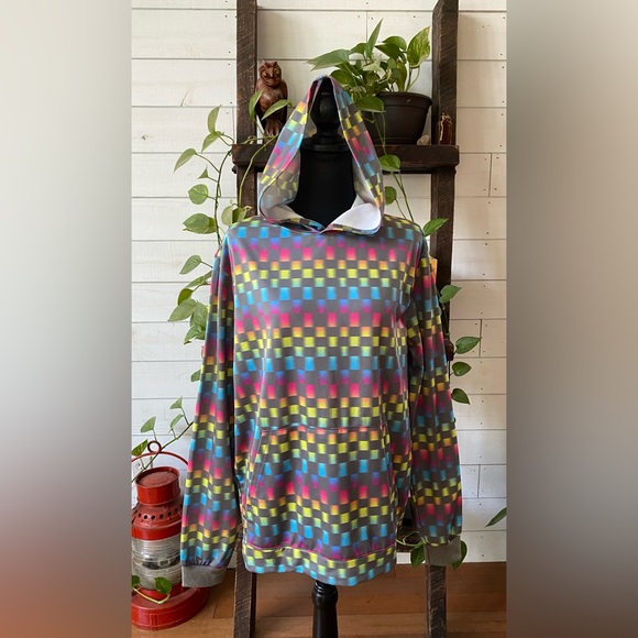 Fatally Pink: Colorful Pixelated Sweatshirt Hoodie - Picture 10 of 17